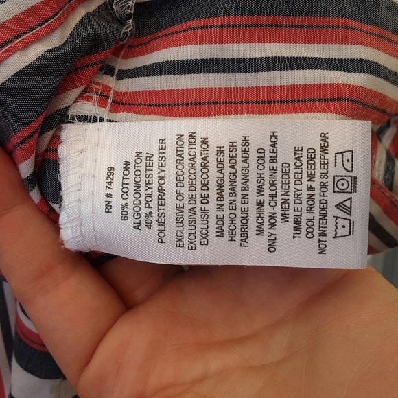 DKNY baby boy's blue, red & white onesie size 0-3 months - Picture 9 of 10